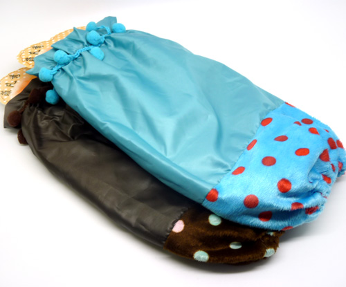 可爱球球套袖 毛绒与绸缎的完美结合 淑女时尚长款袖套 13-31