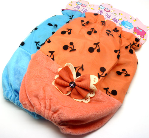 时尚袖套 新品韩版蝴蝶结绒布成人儿童袖套 套袖 防污护袖 17-38