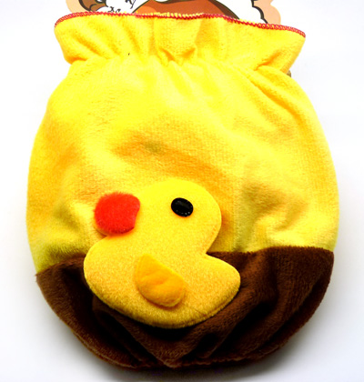 小黄鸭毛绒套袖 可爱宝宝袖套 女士短款小清新套袖 61-39	