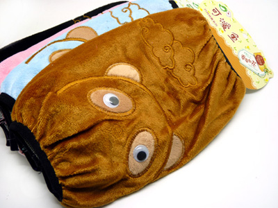 超柔软毛绒可爱小熊套袖 居家秋冬护袖32-26	