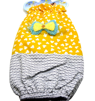 蝴蝶结镶钻纯棉布艺套袖 长款大人小孩办公通用护袖5-29	