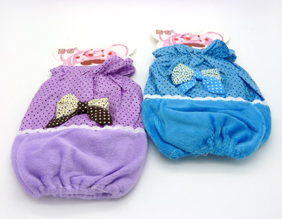 冬季防尘小清新点点蝴蝶结短款袖套 收口办公套袖 防污灯笼护袖 59-23	