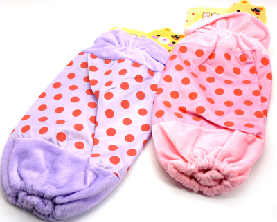 冬季毛绒拼接色圆点长款袖套 简约女士套袖 防污袖护袖 28-28 