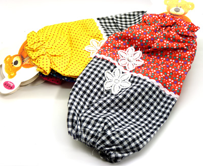 韩版袖套 镶钻绣花波点防污长款套袖 25-28	