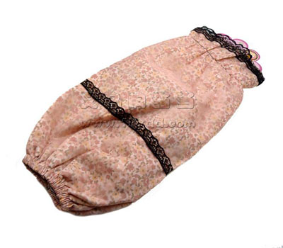 韩版中长款女袖套 双层防水蕾丝碎花护短款套袖 防污居家日用护袖 -4号