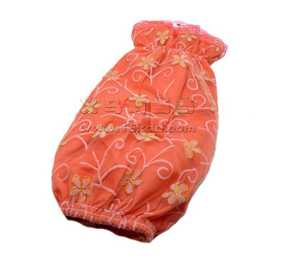 韩版中长款女袖套 双层防水蕾丝碎花护短款套袖 防污居家日用护袖 -4号