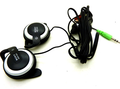 外挂式耳机 长线电脑耳挂 耳挂式立体声耳机/SONY可通话耳挂