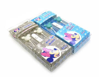 米奇手机入耳式耳机 可爱卡通线控带麦克风话筒耳麦语音 -女士耳机MN-60	