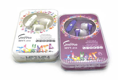 耳机带麦低音入耳式手机耳机 耳塞线控带话筒 -通话耳机MYT-014	