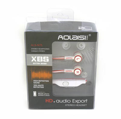 手机线控耳麦重低音 入耳式耳机通用 魔音面条线耳机 -可通话耳机SLS-N75	