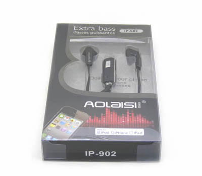 入耳式面条线重低音乐耳机带麦手机耳机 电脑mp3运动魔音耳机 -IP-902