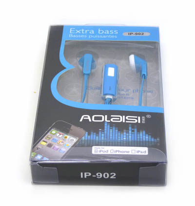 入耳式面条线重低音乐耳机带麦手机耳机 电脑mp3运动魔音耳机 -IP-902