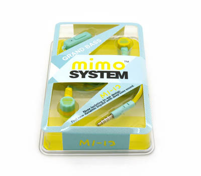 时尚手机耳机 带麦低音入耳式手机耳机 耳塞线控带话筒 -MI-13