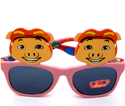 猪猪侠卡通男女儿童太阳眼镜小孩潮宝宝墨镜糖果色