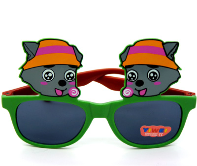 小灰灰卡通男女儿童太阳眼镜小孩潮宝宝墨镜糖果色