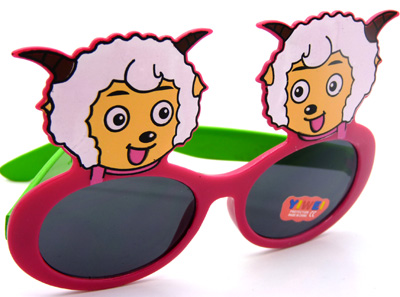 喜洋洋椭圆形卡通男女儿童太阳眼镜防紫外线遮阳镜小孩潮宝宝墨镜糖果色