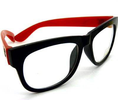 潮流时尚大框平光电脑镜 护目镜-茶豆花架890	