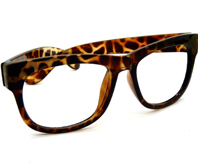 潮流时尚大框平光电脑镜 护目镜-茶豆花架890