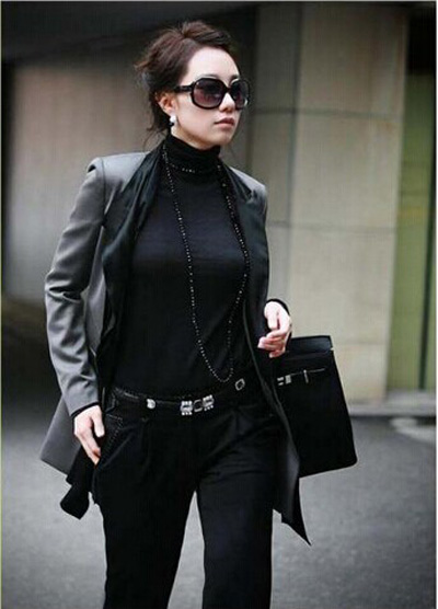 时尚明星女偏光防紫外线墨镜眼镜 百搭大框渐变墨镜女优雅眼镜 -3802