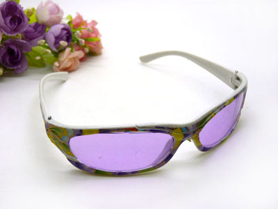 儿童太阳镜偏光太阳眼镜小孩子墨镜男童女童防紫外线-印花小孩