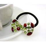 日韩发饰合金镶钻皮筋头绳	