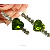 时尚发饰 镶钻合金水钻一字对夹 永久保色