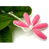 五彩石发饰 合金珍珠 合金钻压夹 边夹	