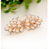 韩版珍珠发夹水钻盘发卡韩国发饰横夹-1	  韩国正品 永久闪耀合金保色