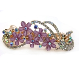 韩国发饰马尾夹头饰孔雀弹簧夹顶夹横夹-18  永久闪耀韩国正品  合金保色