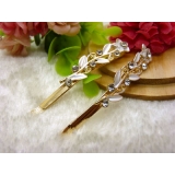 韩国正品  永久闪耀水晶边夹 刘海夹 发卡 顶夹-16号	