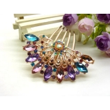 义乌饰品 韩国高档水钻盘发发梳 镶钻发夹插梳-20号-7号