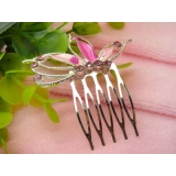 进口水钻发梳头饰品韩版发卡发插