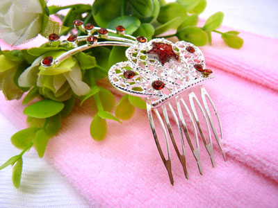 进口水钻发梳头饰品韩版发...