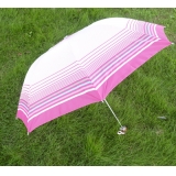海军风条纹自开自收晴雨两用三折伞自动安