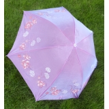 遮阳伞变色龙印花伞三折晴雨伞工艺伞 变色龙印花伞	