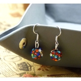 施华洛球耳环耳钉 饰品 防过敏耳坠 日韩流行长款耳环	