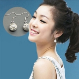 施华洛球耳环耳钉 饰品 防过敏耳坠 日韩流行长款耳环	