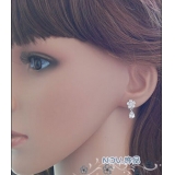 日韩精致时尚气质水钻耳钉耳环耳挂 女防过敏耳饰品