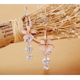 日韩精致时尚气质水钻耳钉耳环耳挂 女防过敏耳饰品	