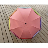 遮阳伞超强防晒50+黑胶太阳伞 防紫外线折叠伞彩虹晴雨伞 黑胶彩虹伞	