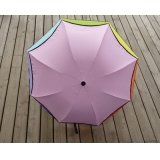 遮阳伞超强防晒50+黑胶太阳伞 防紫外线折叠伞彩虹晴雨伞 黑胶彩虹伞