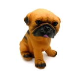 仿真捏捏乐发声出气 发泄玩具皮响整蛊减压波斯狗 -黑嘴狗皮叫(上叫叫搪胶波斯狗)