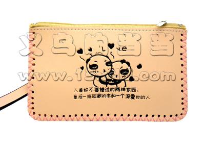 双拉链 文字个性零钱包 ...