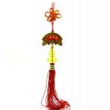 节日气氛/中国结 手工材料 挂绳/挂件结 一帆风顺玉葫芦挂件
