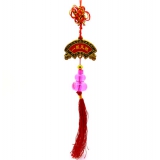 节日气氛/中国结 手工材料 挂绳/挂件结 一帆风顺玉葫芦挂件
