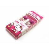 可爱hello Kitty耳机猫头 入耳式MP3 -卡通耳机通用耳机KT100	