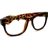 潮流时尚大框平光电脑镜 护目镜-茶豆花架890