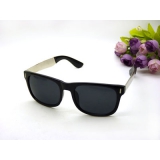 太阳镜反光墨镜偏光眼镜男女士通用圆脸黑框复古-316