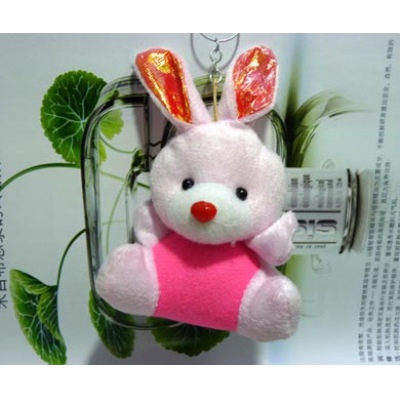 红耳小粉兔挂件	