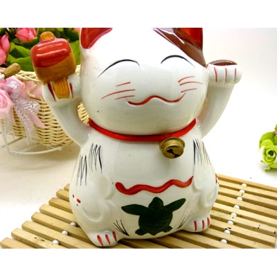 招财进宝 创意储蓄罐/8寸铃铛猫存钱罐